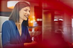 woman leading a conversation