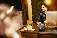 man in a boardroom at work