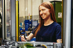 woman working in a manufacturing environment