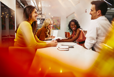 group of people around a table