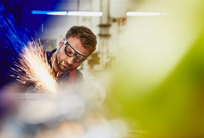 a welder at work