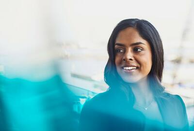 woman smiling