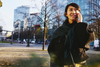 woman talking on the phone