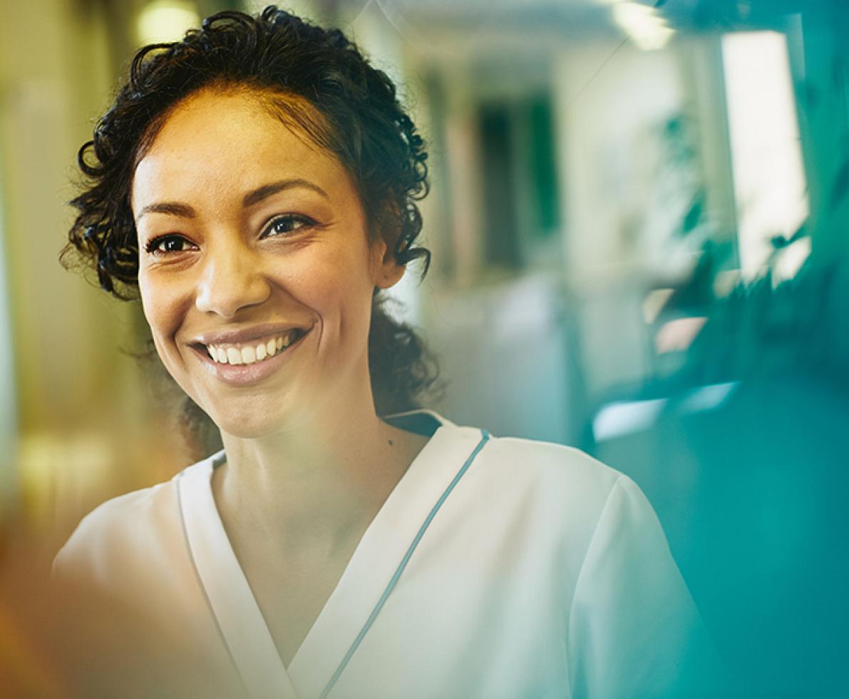 a smiling nurse