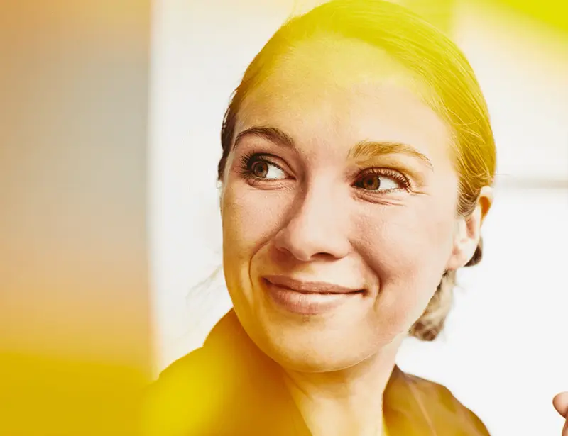 woman smiling